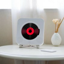시디 플레이어 벽걸이 CD플레이어 휴대용 어학용 cd플레이어 벽 장착형 서라운드 사운드, 하얀색