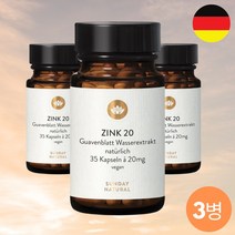독일 구아바잎추출물 아연 항염 면역력 영양제 500mg 3병, 3통, 35캡슐