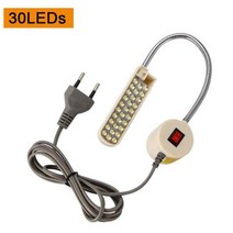 조명 산업용 10 20 30 LED 재봉틀 라이트 자석 장착베이스 구즈넥 램프 모든, 01 AC85-265V EU Plug, [03] 30leds