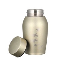 강아지유골함 강아지메모리얼스톤 250ml 비둘기 패턴 스테인레스 스틸 항아리 애완 동물 개 고양이 새 마우스 화장 재 항아리 관 columbarium 애완 동물 기념, 샴페인