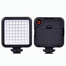 Ulanzi-W49 미니 LED 비디오 라이트 카메라 3 핫슈 DSLR 야간 필 조명 니콘 캐논 소니, 1개
