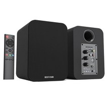 80W 2.0 HiFi 스피커 사운드 바 책장 블루투스 스피커 홈 시어터 나무 음악 스피커 TV PC 서브 우퍼 저음 효과 USB HiFi 홈 시어터 TV PC 서브 우퍼 저음 효, 중국_검은색