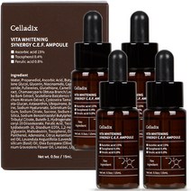 셀라딕스 비타 화이트닝 시너지 CEF 미백 앰플, 4개, 15ml