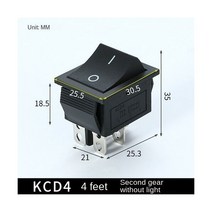 핀 위치 녹색 적색 조명 보트 로커 스위치 토글 개, black 4P on-off