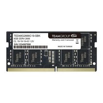 팀그룹 엘리트 DDR4 8GB 싱글 2666MHz PC4-21300 CL19 언버퍼드 비 ECC 1.2V SODIMM 260핀 노트북 PC 컴퓨터 메모리 모듈 램 업그레이드 - T, 8GB (8GBx1) - 2400MHz