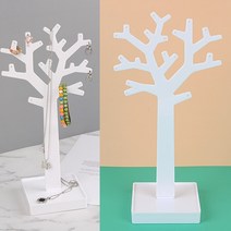 socean 화이트 쥬얼리 트리 귀걸이 홀더 반지 걸이 스탠드 악세서리 진열대 엑세서리 데코 화장대 정리함 테이블