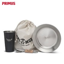프리머스 PRIMUS 130주년 기념 P-TSHT 커틀러리 캠핑용 그릇 식기세트, 단일 옵션