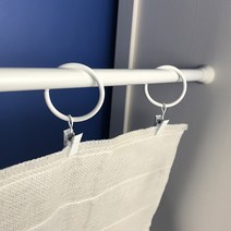 포인트 메탈 커튼 집게링 5개, 화이트