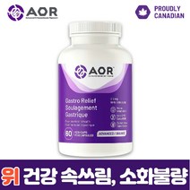 AOR Gastro Relief 60vegetable capsules 가스트로 릴리프 60정 식물성캡슐 위 건강 위장강화 속쓰림 소화 위장약, 60캡슐