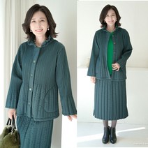 쉬즈마담 J31167 누빔플리츠 와이어자켓/엄마옷/중년여성의류