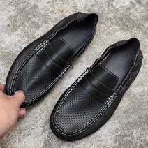 Z3JC 가죽 펀칭 통기성 소프트 로퍼