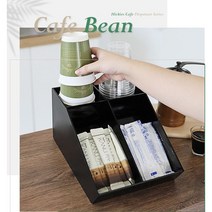 카페 병원 탕비실 커피 티 용품 보관함 빨대통 수납함, 단품