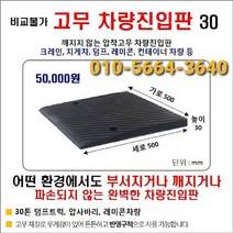 고무 차량진입판(500*500*30) 파손 깨짐NO 비교불가 코스만경사로 단독제품 /깨지지않는 고무차량진입판 /카업 방지턱, 1개