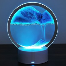 하이어데코 LED 모래멍 무드등 샌드아트 프레임 시계 액자 조명 인테리어 선물 블랙