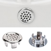 세면대 오버플로우캡 오버홀 캡 크롬망 물넘침 마개, 크롬 망 오버홀 캡