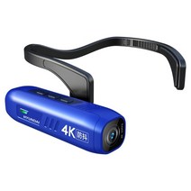 스마트 야외 스포츠 4K 헤드 웨어러블 카메라 와이파이 디지털 미니 액션 캠코더 전문 짐벌 흔들림 방지 CCTV 보안 캠, 64G 메모리, 파란