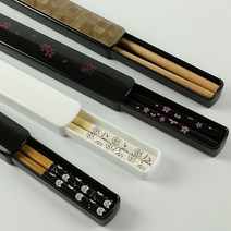 일제 우드 젓가락 케이스 세트 휴대용 나무 천연목, 요미블랙케이스