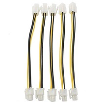 20Cm 4Pin Power ATX 4 Male To Female PC CPU Supply Extension Cable Connector Adapter For Motherboard, 01 주황색