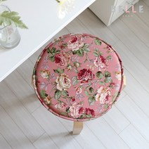 [데코벨] 순면 플라워 스펀지 원형 의자 방석 (38R)