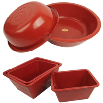 딸기 다라이 빨간 고무 빗물저장 대야 농약물통 사각 고무통 대형 다라 배추절임통 적색, 원형(6호)