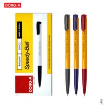 동아 스피디볼 1.0mm (24개입 1세트), 블랙+블루+레드