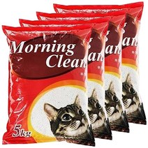 펫모닝 모닝클린 벤토나이트 고양이 모래, 5kg, 4개, 4개, 무향, 5kg