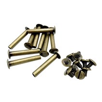GHSHOP 10pcs 포스트 바인딩 나사 리벳 스크랩북 그림 앨범 바인딩, 철, 청동