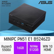 ASUS 미니PC PN51-E1-B5246ZD / Ryzen5-5500U / WIN10 HOME, 512GB, 16GB