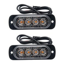 스탠다드메카닉 중장비 부품 4led car strobe warning light 그릴 깜박임 고장 비상 조명 car truck trailer beacon lamp led DIY, 해외발송지, 12w
