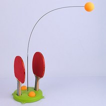 테니스초보자 공자동기계 강아지운동휴대용 탁구 트레이너 소프트 샤프트 훈련 기계 탄력 있는 어린이 성, 01 주황색, 01 주황색