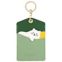 프라홈 나를봐 가죽 카드홀더 목걸이 슬림 지갑 케이스