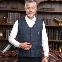 추위방지 가을낚시캠핑용 덕다운 경량조끼 산악 야영