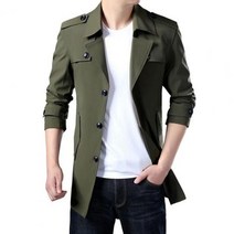 Stylish 캐쥬얼 Over코트 Mid-length Trench 자켓 긴팔s 겨울 남성 솔리드 코트 Mid-Length Windbreaker Coldproof