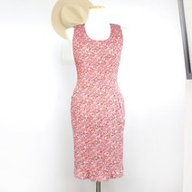 [바보사랑] 플라워매쉬 주름앞치마, 컬러:핑크