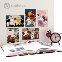 WEHAVE 인테리어 그림엽서 포토 사진 도시 일러스트 캘리그라피 영화 고흐 마티스 모네 피카소 명화 소품 세트, 인테리어 엽서 5, 1세트