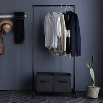 FIXA철재1단행거 옷장 옷걸이 행거 심플 DIY 스탠드, 화이트