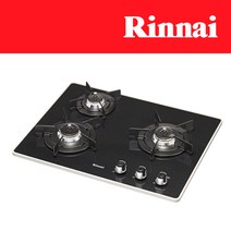 린나이 2구/3구/4구 빌트인 가스레인지 쿡탑 렌지 모음, 560x430mm, LNG, 3구_블랙(코드식)_3500