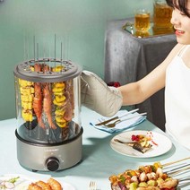자동 꼬치구이 기계 가정용 양꼬치 닭꼬치 무연 그릴, 기계식 버전x타이머 없음