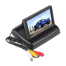리어모니터 후석모니터 차량 화면 용 4.3 인치 tft lcd 화면 자동차 후면보기 역방향 주차 8 led 카메라가있는 2 채널 비디오 입력, 촬영 금지