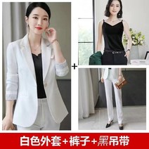 미니 셋업 핑크 여성 직업 면접 여신 무드 작업복 2951109893, 화이트 셋업 _끈나시 슬립 _바지 L