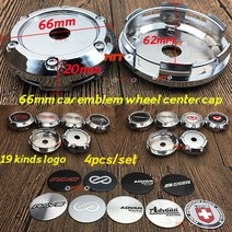 4개 66MM 66CM 휠 센터 캡 림 커버 OZ VOSSEN VOLK ADVAN ENKEI HRE SPOON RAYS ADVANTI LOGO, vossen silver red
