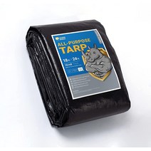 GUARD SHIELD 베이지 방수포 튼튼한 방수 3x3m(10x10피트) 야외 폴리 커버 정사각형 두꺼운 자외선 차단 캐노피 타포린 그로밋 포함 10mil 486670, 18x24, Black