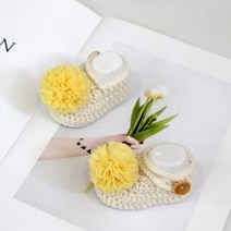 [바보사랑] 퐁퐁 아기덧신 만들기 DIY키트(동영상 첨부), 신발색상:17.인디핑크 / 방울색상:옐로우