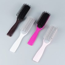 정전기 방지 컬러 헤어브러쉬 헤어브러시 머리 빗 두피마사지 케어 가정용 엉킴 미용도구, 핫핑크
