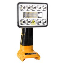 정밀하고 파워풀한 전동 드릴 Dewalt 9w 35인치 도구 조명 실내 및 실외 조명 led 조명 작업 등 dewalt 18v 리튬 이온 배터리 dcb201 dcb200, 3인치 12w, 번들 1