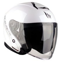 MT헬멧 THUNDER 3 SV JET GLOSSY WHITE 하프 페이스, PEARL-WHITE