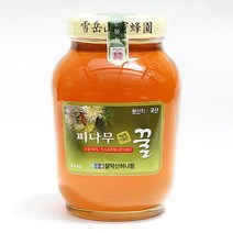 [설악산허니팜] 피나무꿀 2.4kg 피나무꽃에서만 얻은 탄소비 -23.5이하 꽃꿀100%, 없음