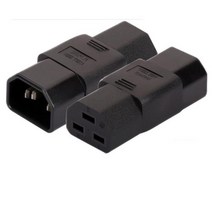 콘센트 블랙 구리 IEC320-C14 범용 전기 AC 전원 어댑터 플매트 카펫 러그 C14 C5/C7/C13/C15/C19 PDU 섀시 소켓 컨버터, [01] IEC-C14 PLUG, [10] C14 To C21