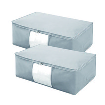 생활미학 방수 이불보관함 94L 2개, 라이트그레이