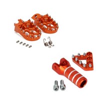 [해외]오토바이 레버 스텝 플레이트 시프트 팁 풋 페그 발판 페달 CNC 브레이크 시프터 KTM SX XC EXC SXF XCF XCW 125 250 350 450, 세트